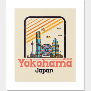 Yokohama, Japan City Vintage Posters and Art